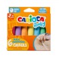 Carioca Maxi Multicolor Baby Craies Lot de 6 craies - Sans poussière - Certifiées à partir de 24 mois - Couleurs vives