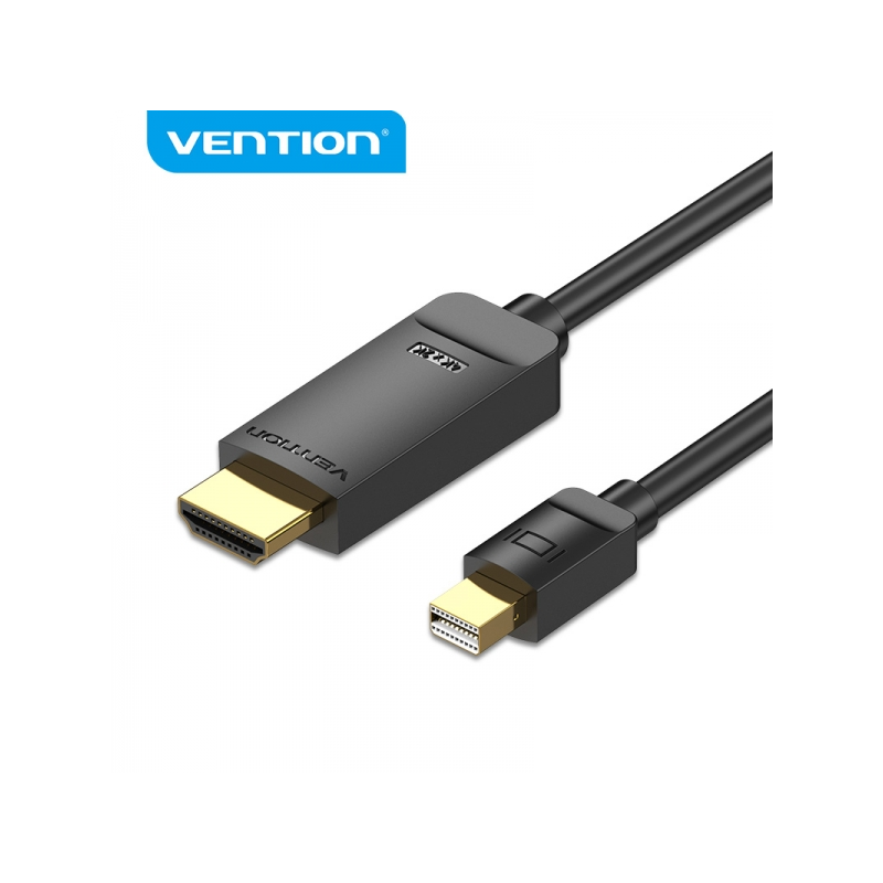 Câble convertisseur Vention Mini Displayport mâle vers HDMI mâle - 1,5 m - Couleur noire