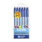 Stylos bille Carioca Fiorella 6x - Fluo transparent - Bleu 1mm

