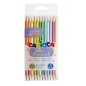 Carioca Lot de 12 crayons bicolores - 24 couleurs pastel - Corps triangulaire - Couleurs vives et lavables - Écriture douce