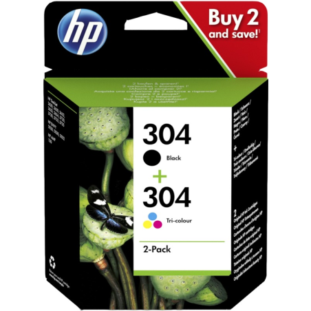 ✅ HP MultiPack 304 noir et couleur (3JB05AE) couleur pack en stock