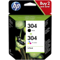 HP MultiPack 304 noir et couleur (3JB05AE) HP MultiPack 304 noir et couleur (3JB05AE)