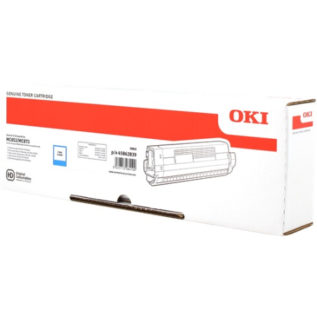 ✅ OKI toner MC853 cyan couleur cyan en stock