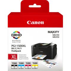 ✅ Canon MultiPack PGI-1500 XL multi (9182B004) Noir / Cyan / Magenta / Jaune couleur pack en stock