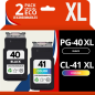 Pack compatible CANON PG-40 XL/CL-41 XL noir et couleur Pack compatible CANON PG-40 XL/CL-41 XL noir et couleur