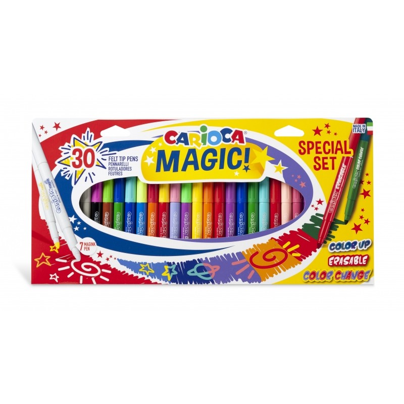 Marqueurs magiques Carioca - Lot de 30 couleurs changeantes