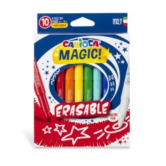 ✅ Carioca Magic Markers Pack de 10 marqueurs magiques effaçables - L'encre magique change de couleur - Comprend en stock