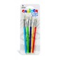 Carioca Brushes Lot de 5 pinceaux - Nylon - Poils doux et résistants - Parfait pour l'école - 5 tailles différentes