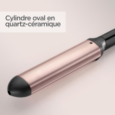 Fer à boucler Babyliss C457E ovale 6 températures rose noir
