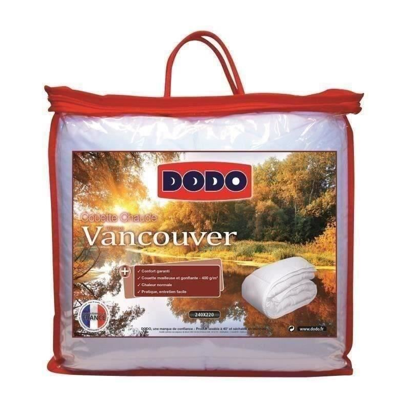 Couette chaude 240x260 cm 400g/m² blanc DODO