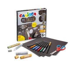 ✅ Carioca Metallic Pop Up Creator Jeu pour réaliser des cartons super 3D - 8 marqueurs métalliques à pointe f en stock