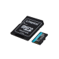 Carte Micro SDXC Kingston 128 Go UHS-I U3 V30 Classe 10 200 Mo/s Canvas Go Plus avec adaptateur