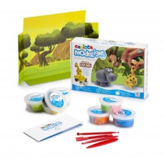 ✅ Carioca Pack Modelight Maxiplaybox Safari - Pâte de moulage légère et élastique - Sans gluten - Sèche à en stock