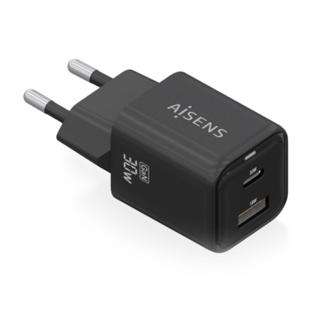 ✅ Aisens Gan USB-C Chargeur 30W - Haute efficacité énergétique - Technologie AI pour une charge rapide - Mult en stock