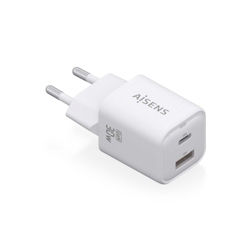 Aisens Gan USB-C Chargeur 30W - Haute efficacité énergétique - Design élégant et moderne - Technologie AI - Charge rapide et