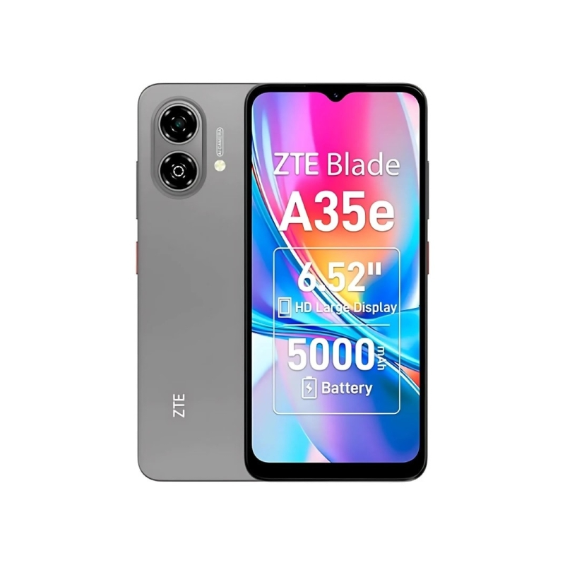 Smartphone ZTE Blade A35e - Écran 6,52" - 2 Go de RAM + 2 Go de stockage - 32 Go de stockage - Fréquence de rafraîchissement de