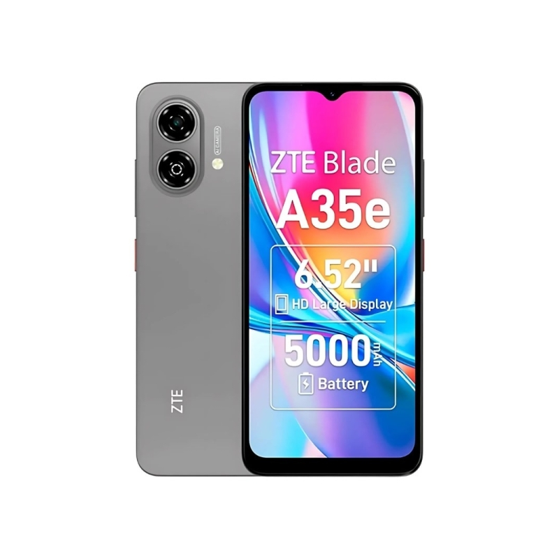 Smartphone ZTE Blade A35e - Écran 6,52" - 2 Go de RAM + 2 Go de stockage - 32 Go de stockage - Fréquence de rafraîchissement de