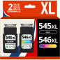 Pack compatible avec CANON PG-545 XL/CL-546 XL (noir et couleur) Pack compatible avec CANON PG-545 XL/CL-546 XL (noir et couleur)