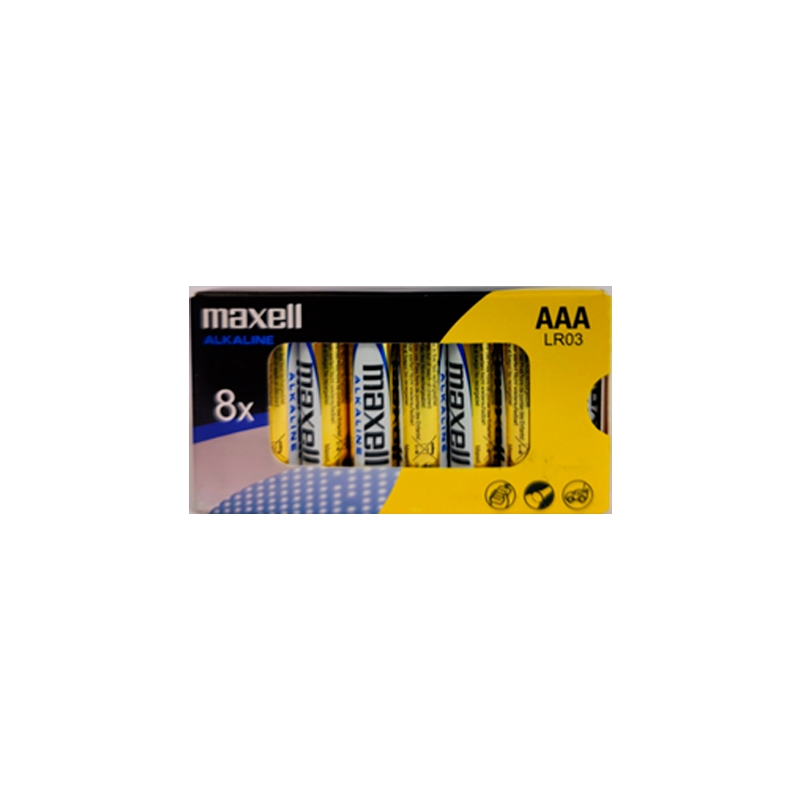 Maxell Lot de 8 piles alcalines LR03 AAA 1,5 V