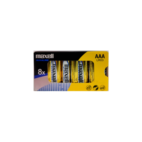 ✅ Maxell Lot de 8 piles alcalines LR03 AAA 1,5 V couleur Plusieurs couleurs en stock