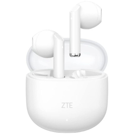 Écouteurs sans fil ZTE Buds 2 - Bluetooth 5.3 - Autonomie de 25 h - Résistance à l'eau IPX4 - Blanc