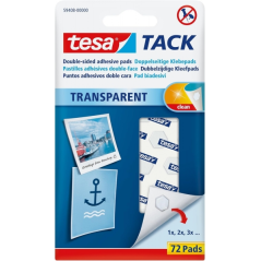 ✅ Tesa Tesatack Pack de 72 points adhésifs double face - Solide et propre - Transparent couleur Transparent en stock