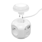Aisens Multiprise de Bureau Multifonction avec 4 Prises + 1xUSB-C 20W PD3.0 - 2xUSB-A 18W QC3.0 - Veilleuse - 1,8m - Couleur