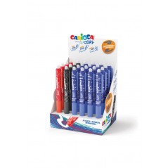 ✅ Carioca Oops Présentoir de 24 Stylos Effaçables Rétractables - Encre Thermo-Sensible - Grip Ergonomique Tri en stock