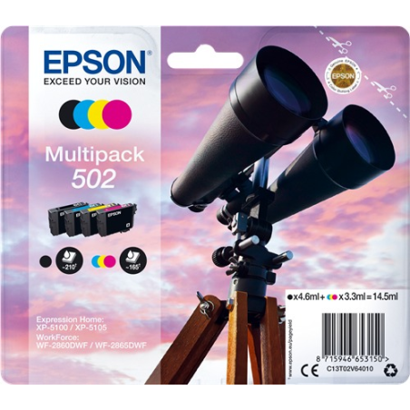 ✅ Epson Multipack 502 couleur pack en stock