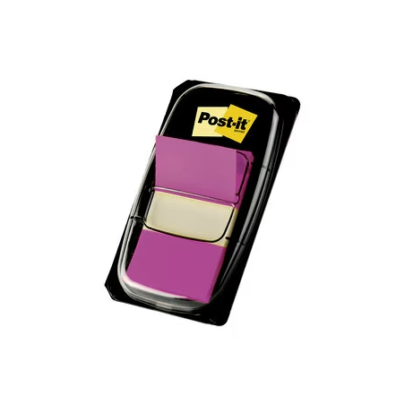 Distributeur d'index Pos-it avec 50 marqueurs repositionnables 25,4 x 43,2 mm - Adhérence ferme pour marquer