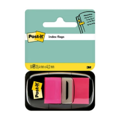 ✅ Distributeur d'index Pos-it avec 50 marqueurs repositionnables 25,4 x 43,2 mm - Adhérence ferme - Pour marque en stock