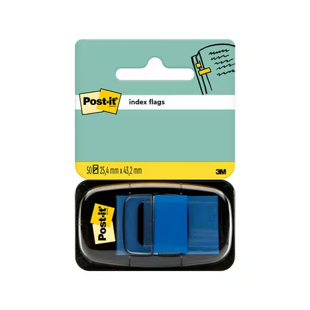 ✅ Distributeur d'index Pos-it avec 50 marqueurs repositionnables 25,4 x 43,2 mm - Adhérence ferme - Pour marque en stock