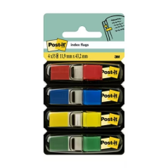 ✅ Pos-it Index Pack de 4 Distributeurs avec 35 Marqueurs Repositionnables 11,9 x 43,2 mm - Adhérence Ferme - Po en stock