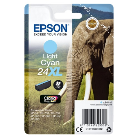 ✅ Epson cartouche encre 24XL photo cyan couleur cyan clair en stock