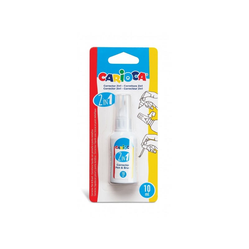 Correcteur stylo pinceau 2en1 blanc Carioca Correcteur stylo pinceau 2en1 blanc Carioca