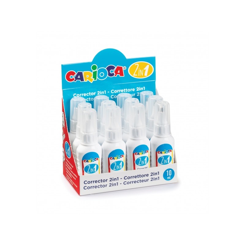 Correcteur 2en1 stylo pinceau blanc Carioca Correcteur 2en1 stylo pinceau blanc Carioca