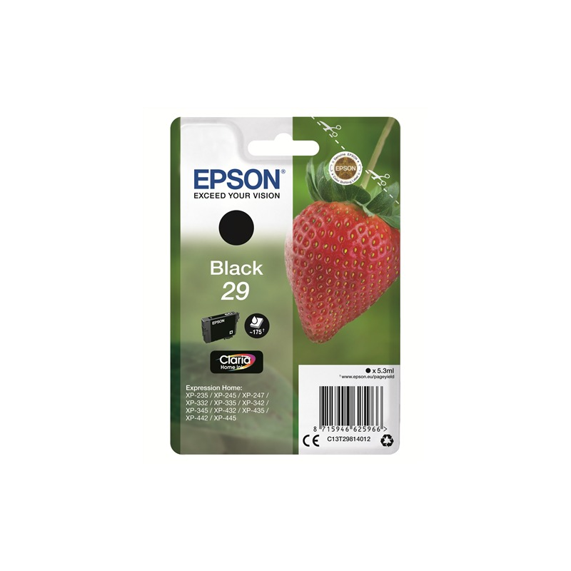 Epson cartouche encre T29 noir Epson cartouche encre T29 noir