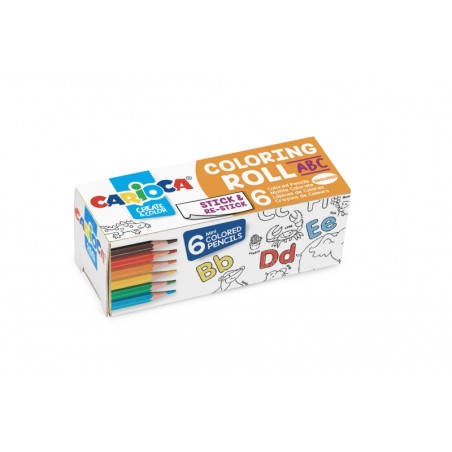 ✅ Carioca Mini rouleau de coloriage papier adhésif ABC pour coloriage - Applicable sur surfaces verticales ou h en stock