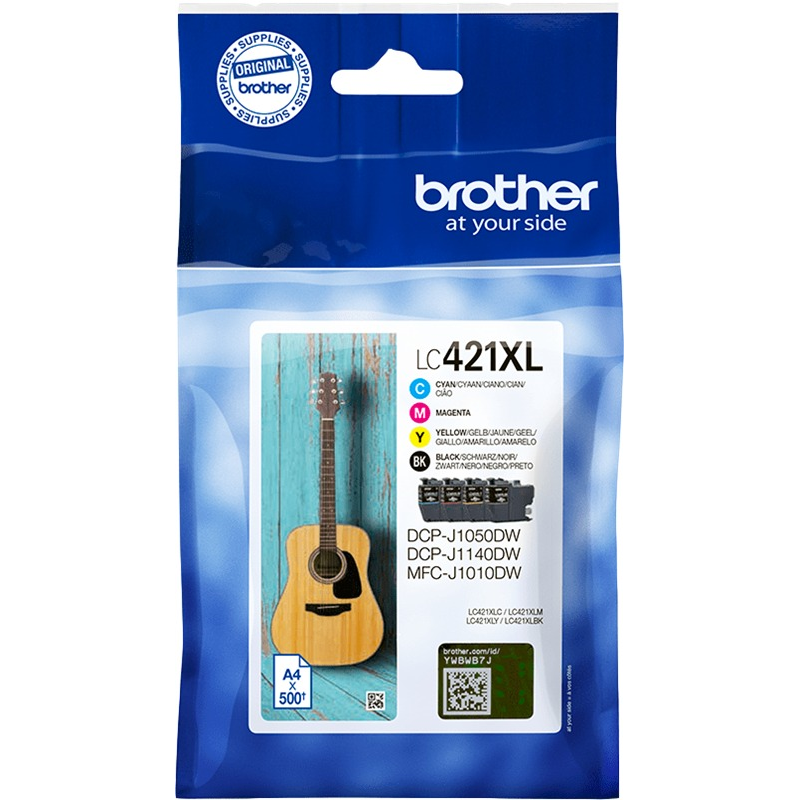 Brother LC-421 XL (LC421XLVAL) Multipack Noir / Cyan / Magenta / Jaune