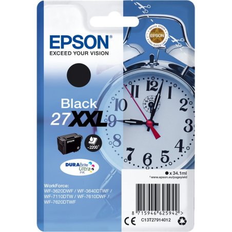 ✅ Epson cartouche encre T2791 XXL (C13T27914012) couleur Noir en stock
