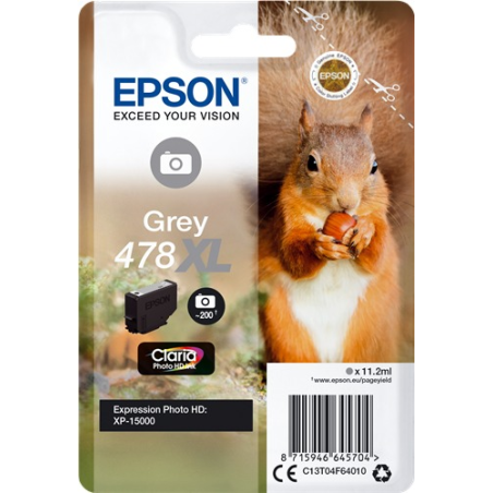 ✅ Epson cartouche encre 478XL grise couleur gris en stock