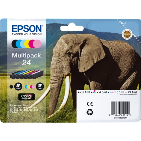 ✅ Epson Multipack 24 Claria photo 6 cartouches couleur pack en stock