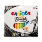 Carioca Super Brush Pack de 20 marqueurs - Pointe pinceau douce et flexible - Encre lavable - Couleurs super vives - Parfait