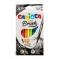 Carioca Super Brush Lot de 10 marqueurs – Pointe pinceau douce et flexible – Encre lavable – Couleurs super vives – Parfait