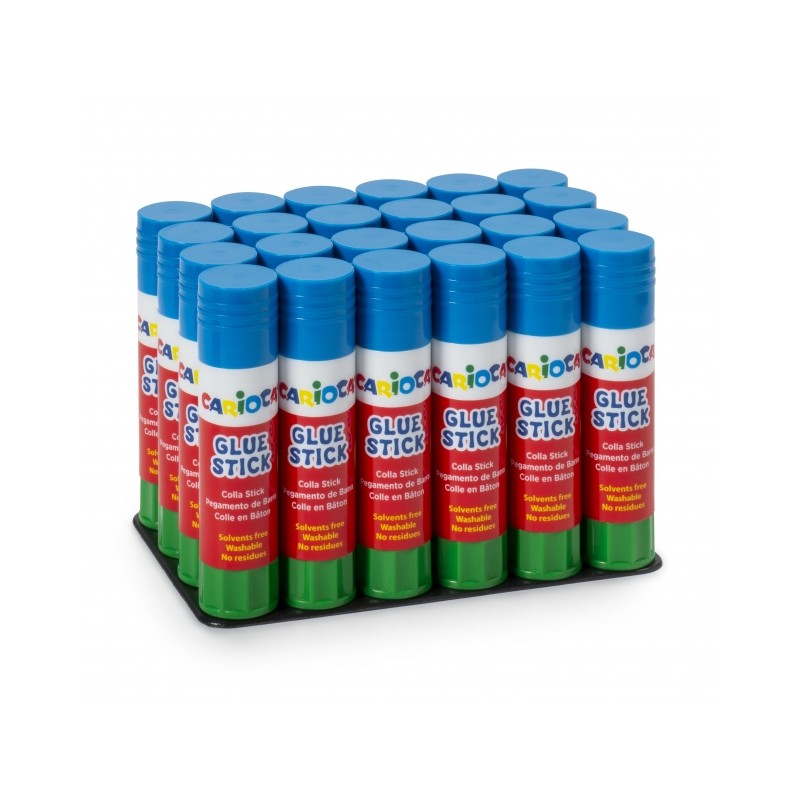 Carioca Présentoir de 24 bâtons de colle - Idéal pour la maison, l'école et le bureau - Colle papier, photos et tissus - Sans Carioca Présentoir de 24 bâtons de colle - Idéal pour la maison, l'école et le bureau - Colle papier, photos et tissus - Sans