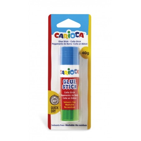 Bâton de Colle Carioca 40gr - Idéal pour la Maison, l'École et le Bureau - Colle Papier, Photos et Tissus - Sans Solvant