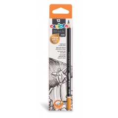 ✅ Carioca Lot de 12 Crayons Graphite Noir 2B - Faciles à Effacer et à Tailler - Corps Triangulaire Agréable a en stock