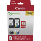 Canon PG-575/CL-576 Pack de 2 Cartouches d'Encre Originales + 50 Feuilles de Papier Photo - 5438C004