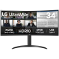 Moniteur LG Ultrawide 34" LED incurvé VA WQHD 100 Hz - Réponse 5 ms - Angle de vision 178º - Hauteur et inclinaison réglables