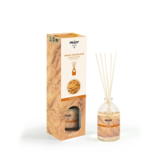 Désodorisant d'ambiance Prady Pumpkin Mikado - Flacon en verre de 100 ml et bâtonnets diffuseurs